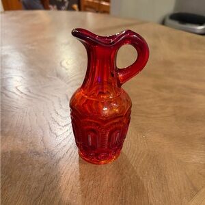 Elegant Red Glass Pitcher